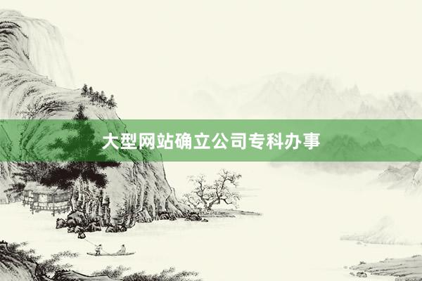 大型网站确立公司专科办事